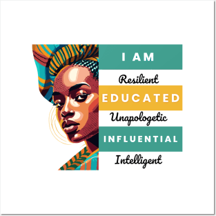 I Am Black Woman Afrocentric Posters and Art